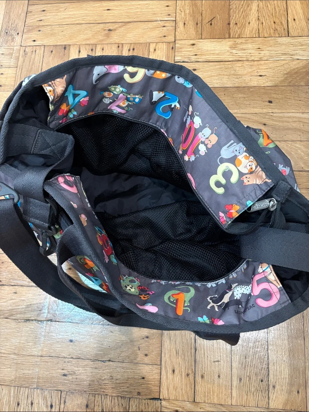 LeSportsac Multicolor Number & Animal Print Diaper Bag with Changing Pad